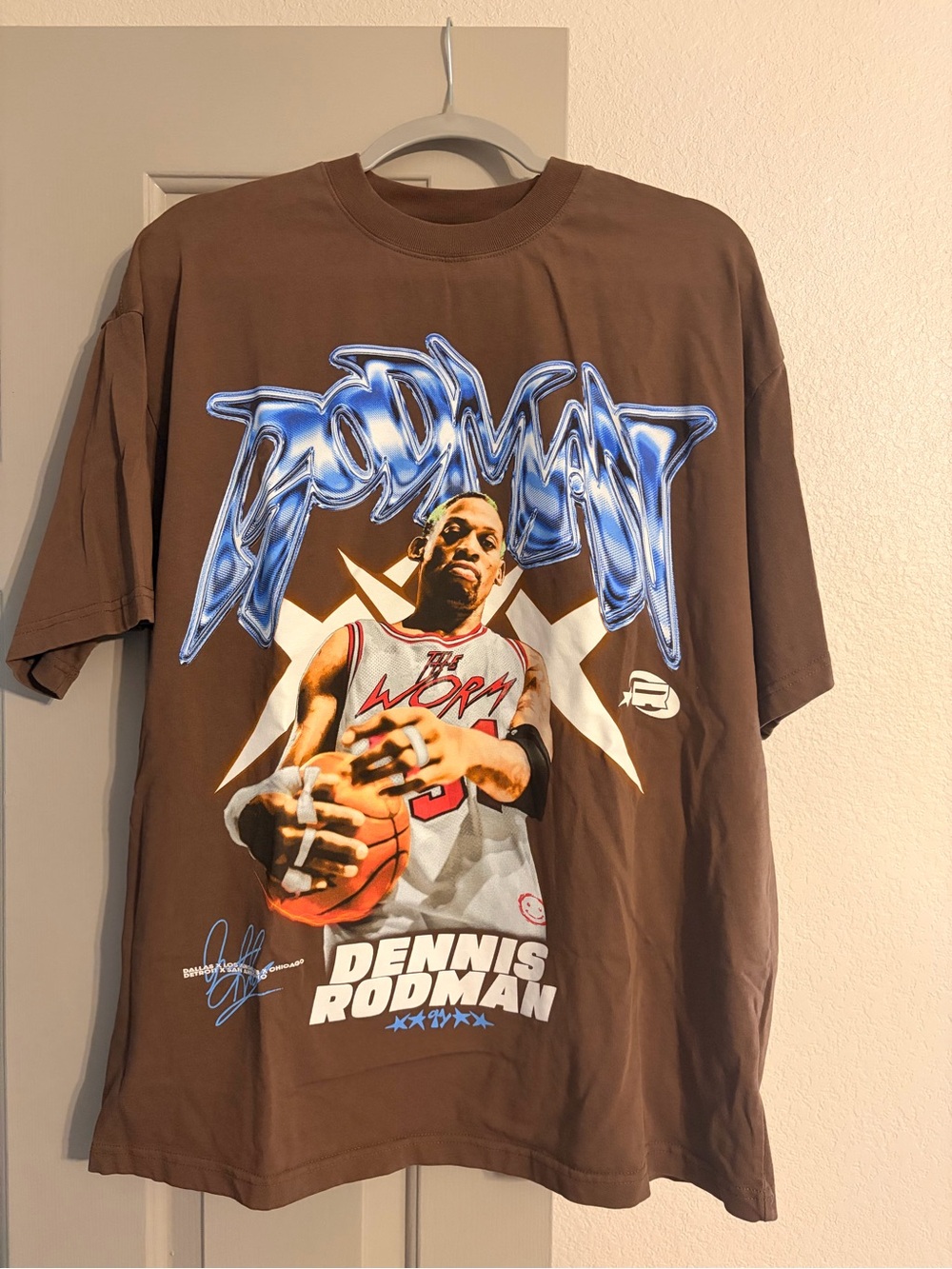 Dennis Rodman Graphic T-Shirt - Brown